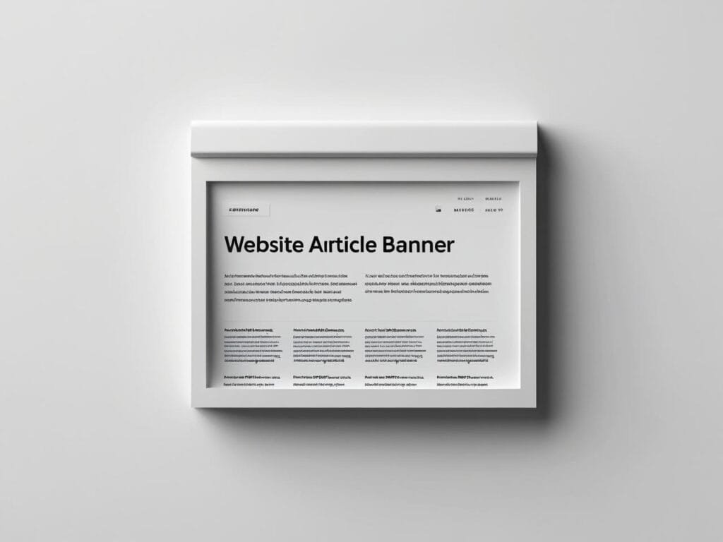 standard website Article Banner Ad Placement